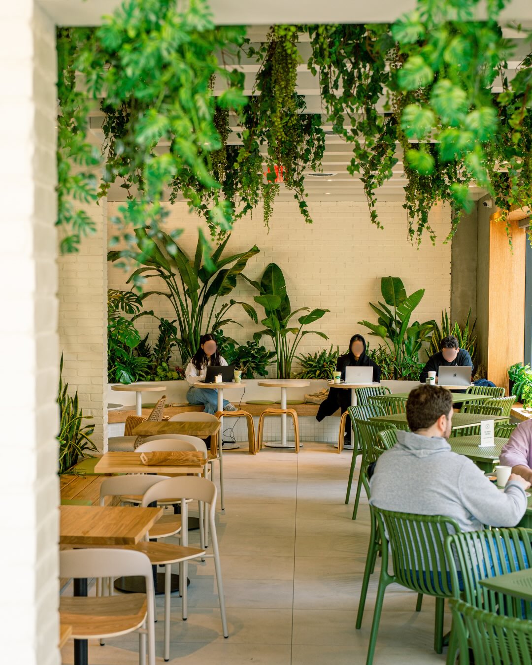 Cafe Foret cozy plant-filled seating area
